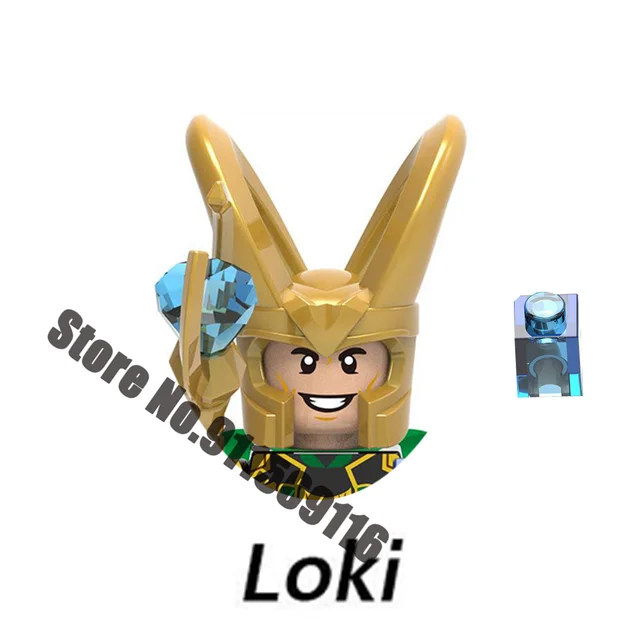 Superhero TVA Loki Building Blocks Bricks Iron Man Spiderman Hulk Thor Captain America Black Widow Vision Falcon Deadpool Toys X1272