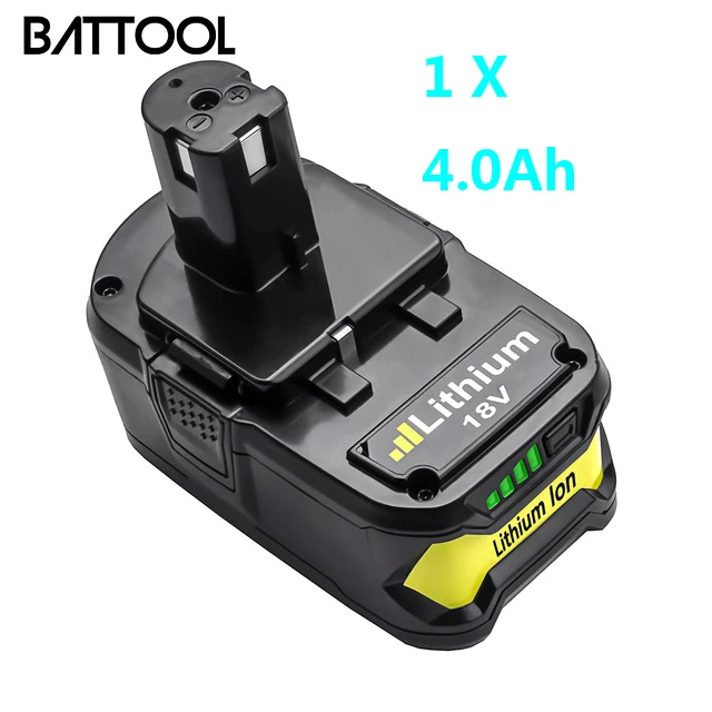 4000mAh 1pack BATTOOL для Ryobi 9000mAh 18V P108 литий-ионная аккумуляторная батарея для электроинструмента RB18L40 P107 P104 BIW180 - Цвет: 4000mAh 1pack