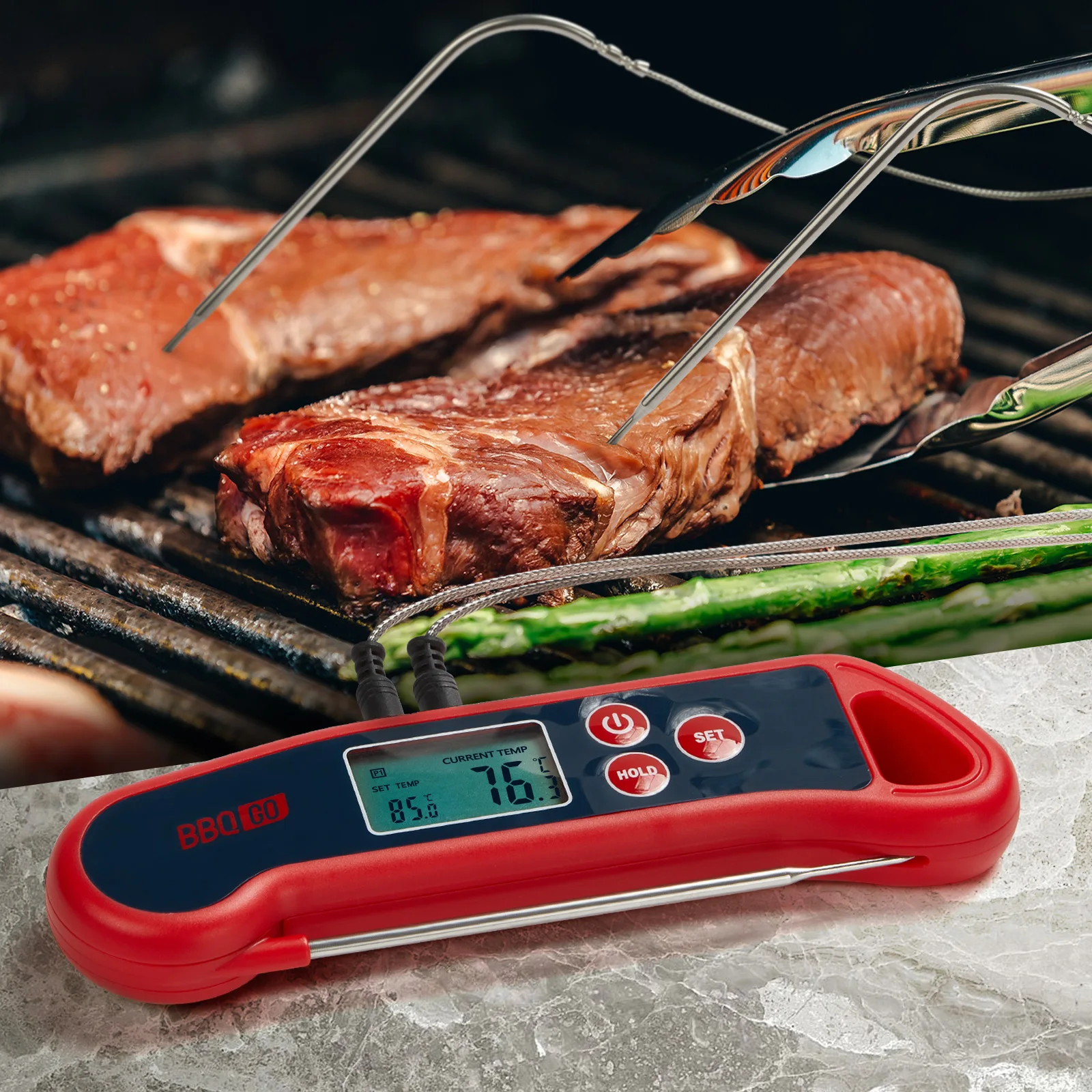 Food Network™ Folding Probe Digital Meat Thermometer