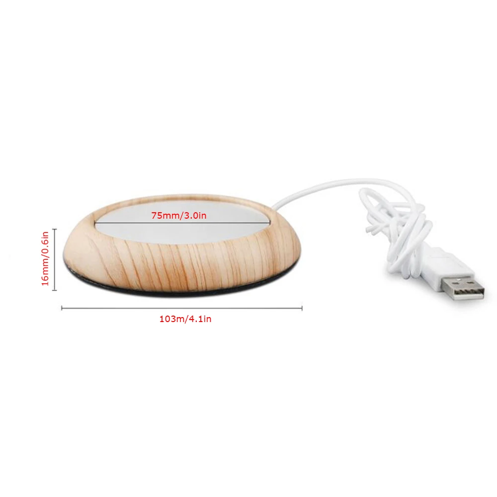 Деревянный/Мраморный цветной подогреватель чашек Портативный USB Электрический нагреватель для кофейной кружки чая кофе тарелка для напитков настольная чашка грелка коврик