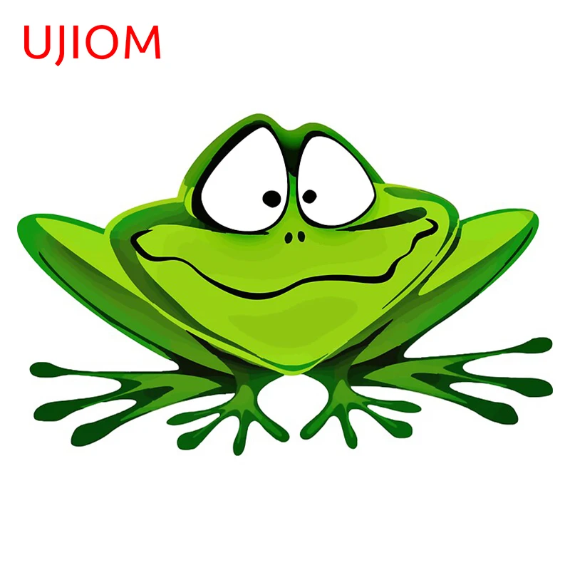 Наклейки на стену UJIOM с забавным лицом лягушкой Декор для дома и офиса наклейки