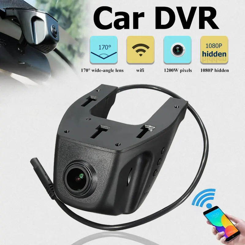 1080p Full HD H idden Wifi Автомобильный видеорегистратор объектив Автомобильная камера видеорегистратор Ночное видение 170 градусов угол объектива