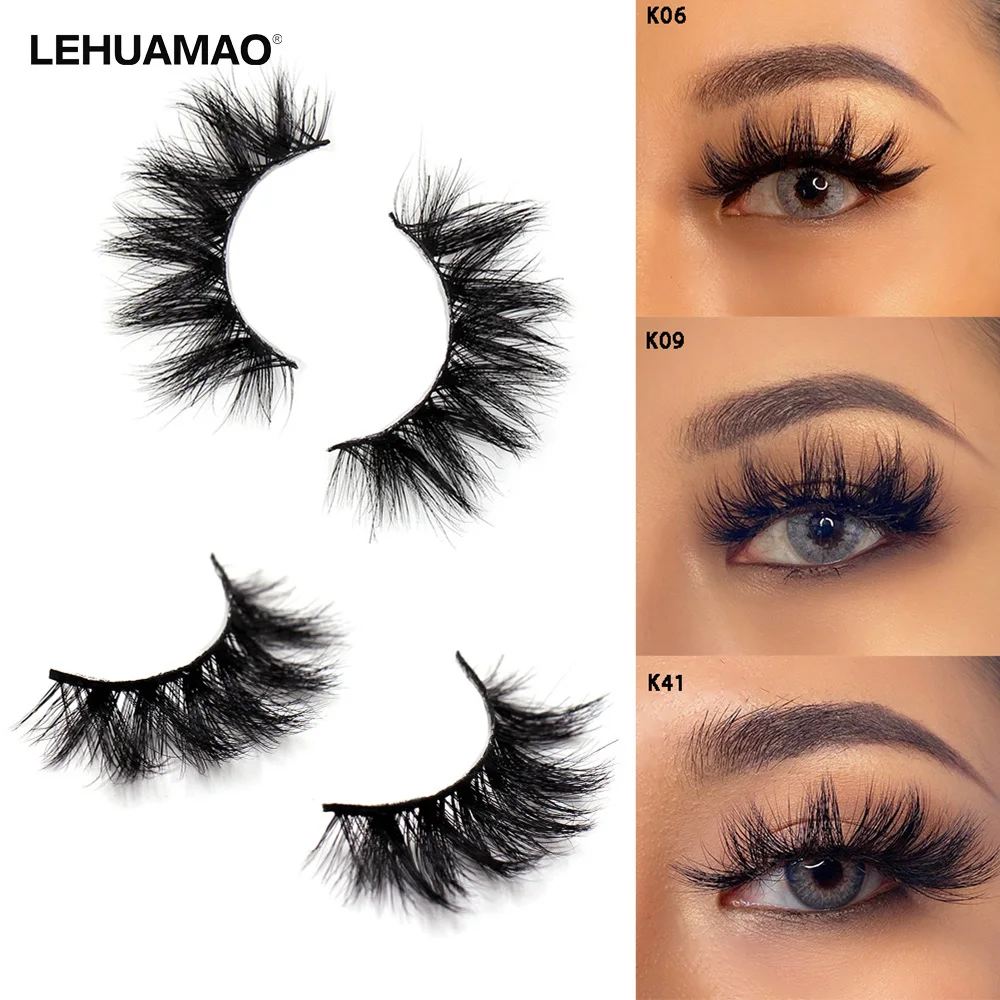 

LEHUAMAO 3D Mink Lashes False Eyelashes Popular Fluffy Cruelty free Makeup Eyelash Extension Cross Full High Volume Eye Lashes