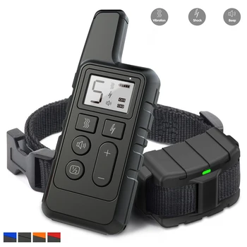 

500M electric dog training collar with remote beep vibration waterproof rechargeable Anti Bark electronic dog shock collar pet
