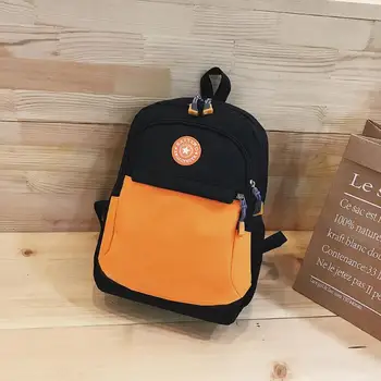 

Children Splicing Color Travel Backpacks Kids Casual Knapsack Preppy Style School Satchel Bags Nylon Large Capacity Rucksack
