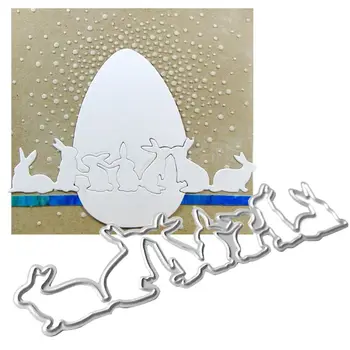 

Rabbits Metal Cutting Dies Stencil Scrapbooking DIY Album Stamp Paper Card Embossing Decor Craft New Dies for 2020