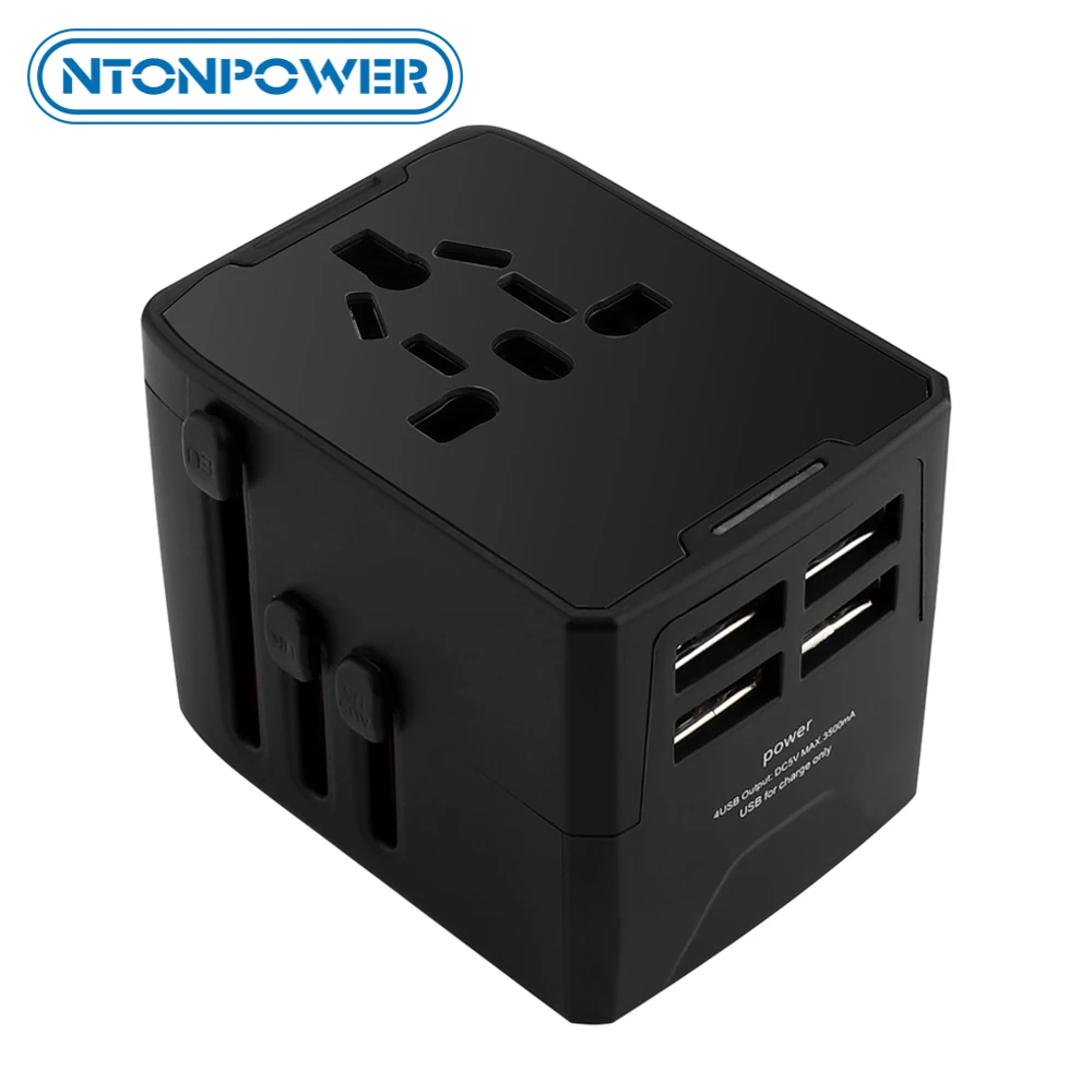 Универсальный дорожный адаптер NTON POWER 4 USB адаптера питания зарядное устройство