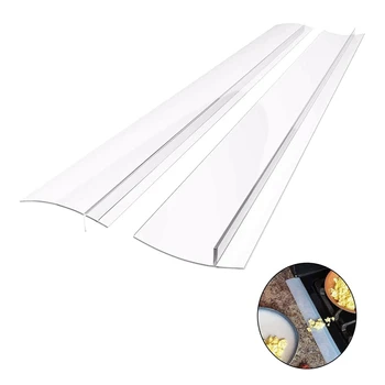 

2 Pack 25 Inch Translucent Silicone Stove Counter space Filler Cover,Heat-Resistant Spill Guard Seals for Washer&Dryer