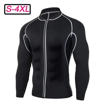 

Men Shaper S-4XL Exercise Sweat Shirt Sauna Neoprene Slimming Fitness Jacket Gym Wear for Core Muscle Training Sauna Suits