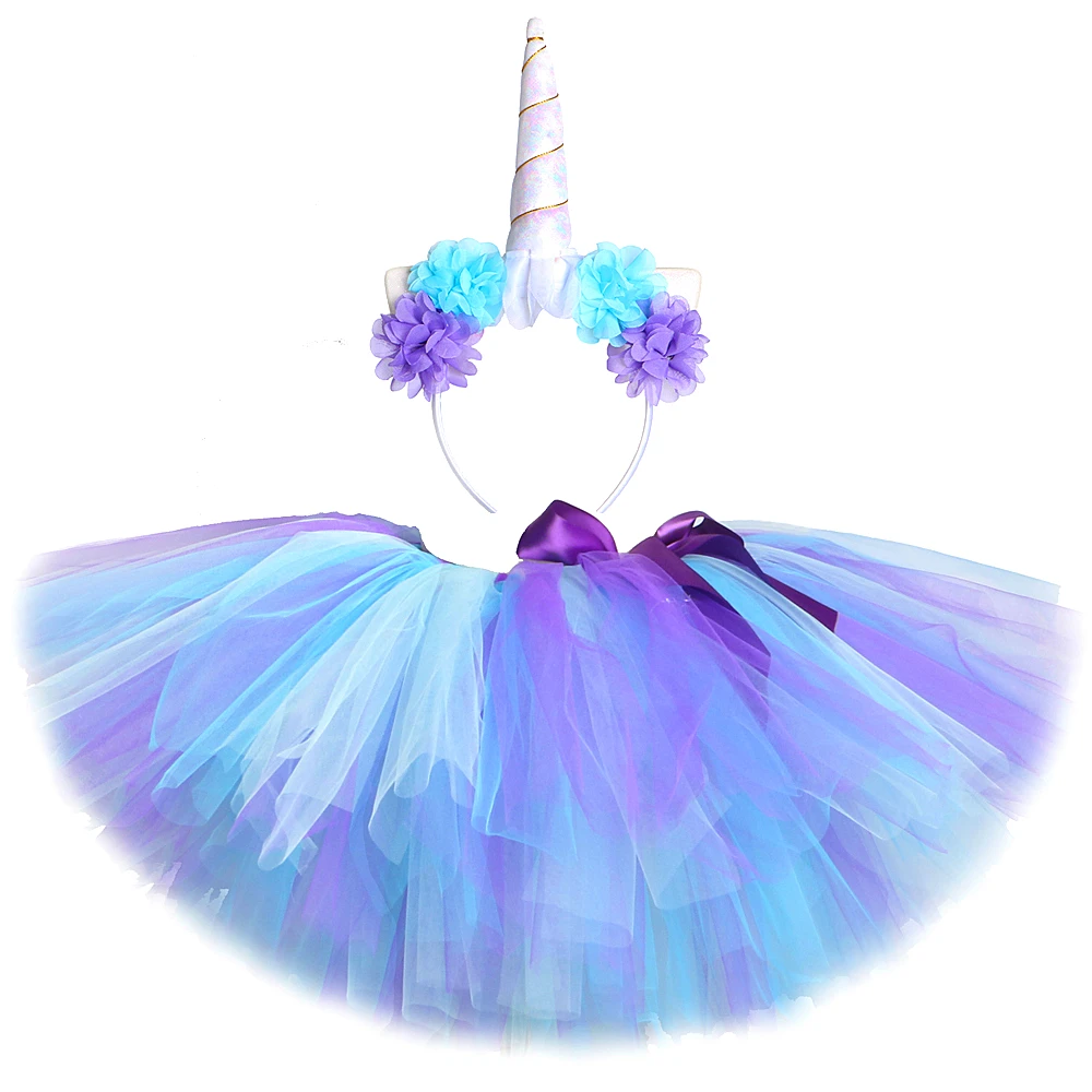 Purple Blue Turquoise Tutu Skirt for Baby Girls Kids Fluffy Tutus Shoot Prop Birthday Costumes Toddler Girl Skirts Outfit | Мать и