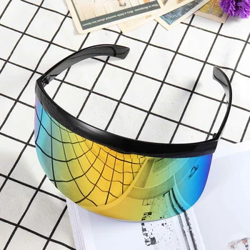 

New 5 Colors Futuristic Costume Party Glasses Polarized Lens Mask Sun Glasses Mirrored Frame Eyewear Birthday Party Decorations