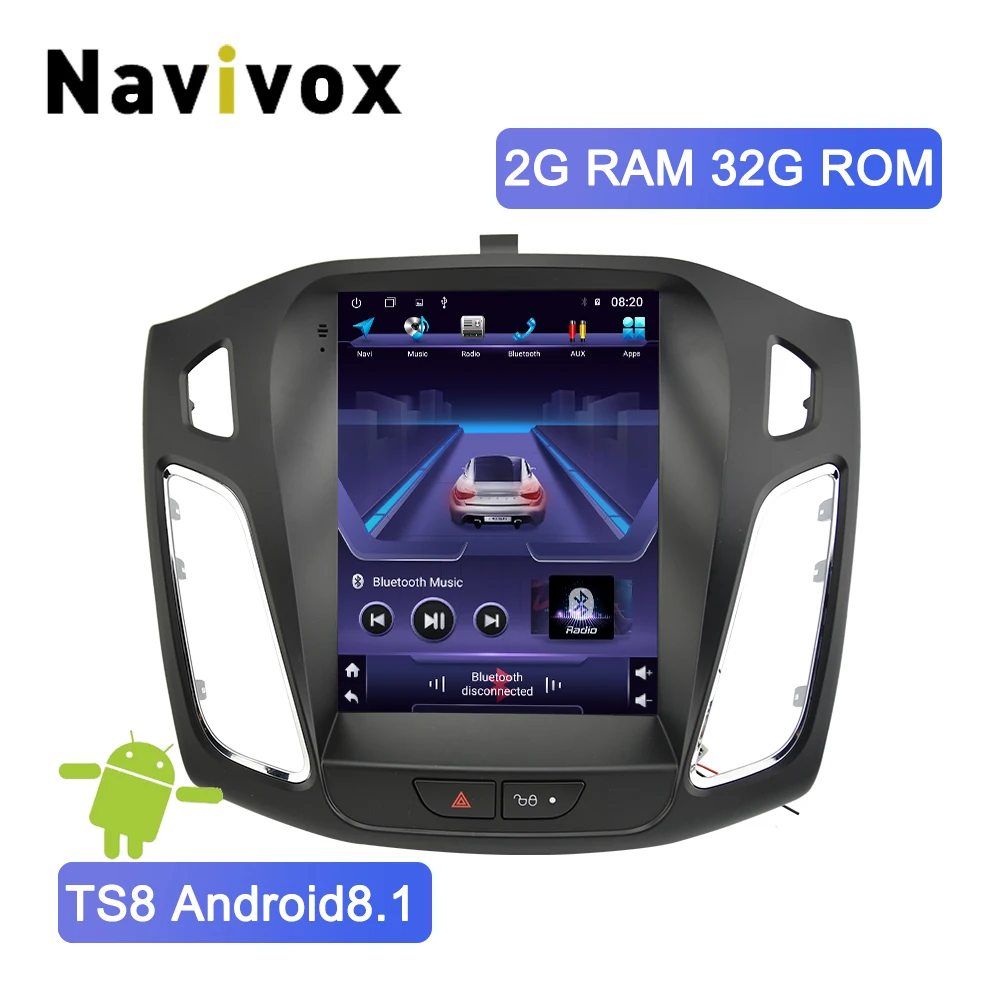 

Navivox Vertical Screen Android 8.1 Car GPS Navigation For Ford/Focus 2012-2017 2 Din Android ford Multimedia Player Tesla Style