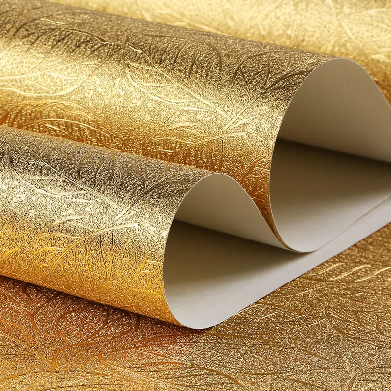 

Gold Foil Wallpaper Gold Aureus Silver KTV Hotel Living Room Brushed Ceiling Chinese Style Roof Ceiling Wallpaper