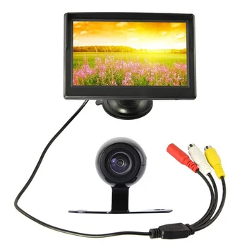 

5 inch TFT LCD in the Rear View Monitor parking backup camera with NTSC / PAL video format, Display resolution 320x240 Waterproo