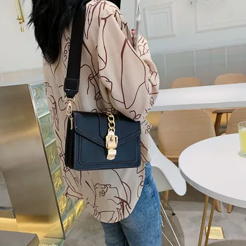 Small Summer Contrast Color PU Leather Crossbody Bags Muduh