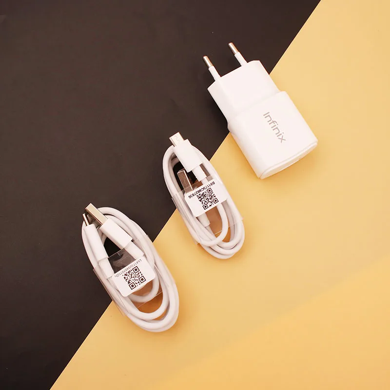 Original Infinix 15W Fast Wall Charger EU Adapter 100cm Micro USB/Type C Cable For Note 10 Pro 8 7 S5 Lite Zero 8i X Hot 6 2 | Мобильные