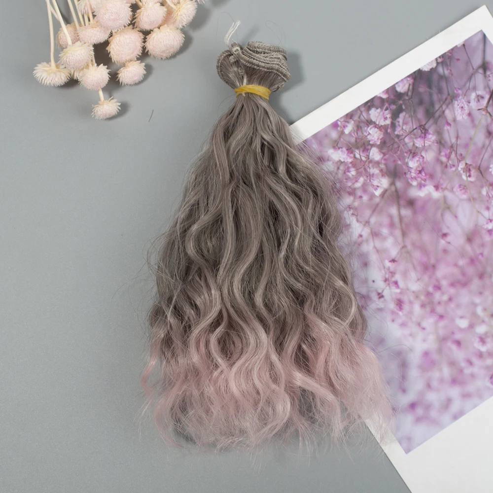 Aidolla модные DIY 15*100 см мини-локоны вьющиеся парики высокотемпературный материал прямые волосы парик для BJD куклы аксессуары - Цвет: 171TT2333