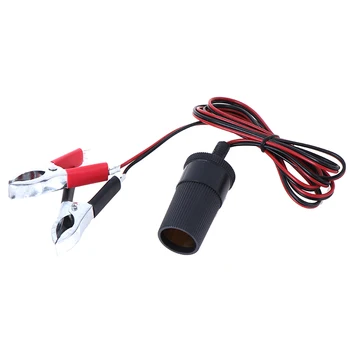 

12V 150cm Car Cigarette Lighter Power Socket AdapterBattery to Terminal Clip-on Car Emergency Batery Line Cigarette Light Power