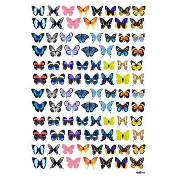 

90Pcs/Sheet 3D Colorful Butterfly Heat Shrink Handmade Resin Nail Art Decoration