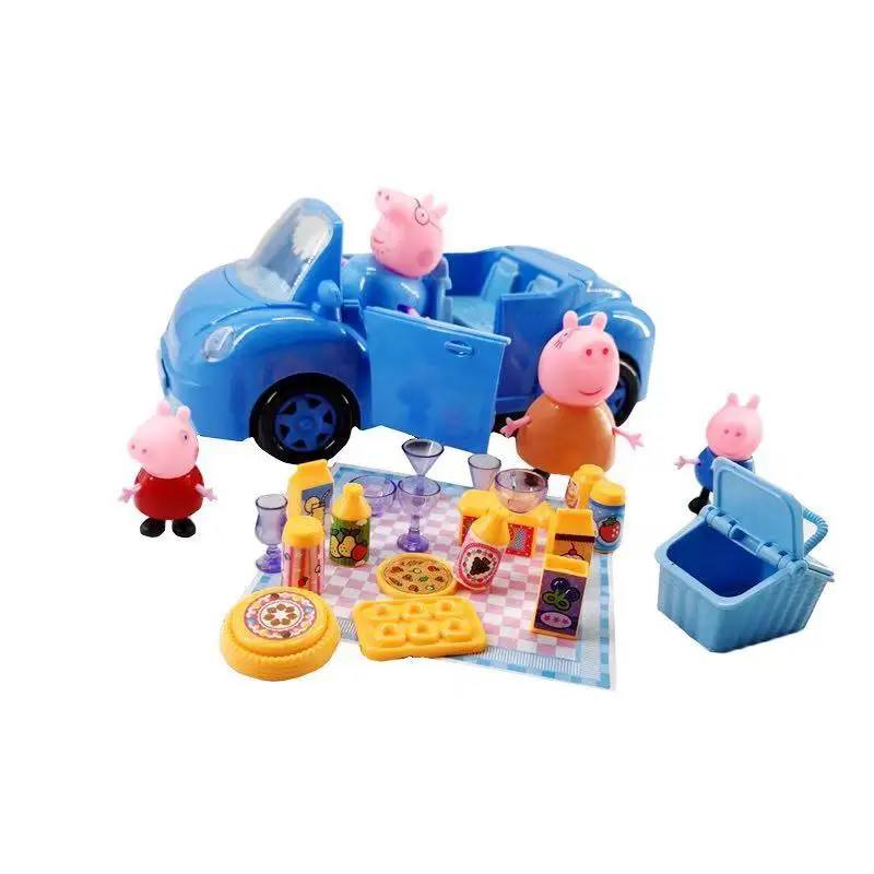 

New Peppa Pig Little Girl George Toy Blue Car Set Action Character Cartoon Character Child Toy Cartoon Toy Pig Christmas