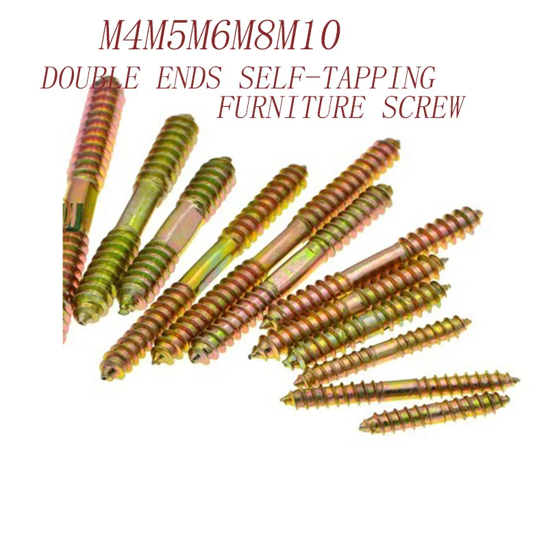 Самонарезающий винтовой соединитель M4/M5/M6/M8/M10 из углеродистой стали с двойным