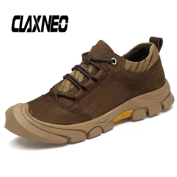 

CLAXNEO Man Shoes Genuine Leather Spring Autumn Male Ankle Boots Leather Shoe Men's Walking Footwear
