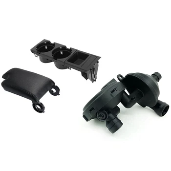 

2 Pcs for BMW Car Accessories: 1 Pcs Engine Crankcase Vent Valve & 1 Pcs Armrest Cover Cup Holder Coin Tray Storage Box
