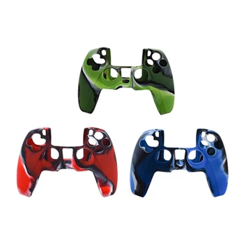 

Camouflage Soft Silicone Protective Case Cover Skin For -SONY Playstation 5 PS5 Controller Gamepad Game Accessories
