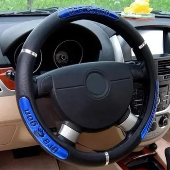 

Car Steering Wheel Covers 100% Brand New Reflective Faux Leather Elastic China Dragon Design Auto Steering Wheel Protector