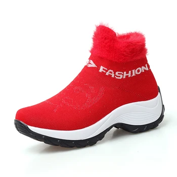

Tenis Feminino Women Tennis Shoes Plush Warm Female Gym Sport Shoes Breathable Mesh Trainers Lady Flat Sneakers Zapatos Mujer