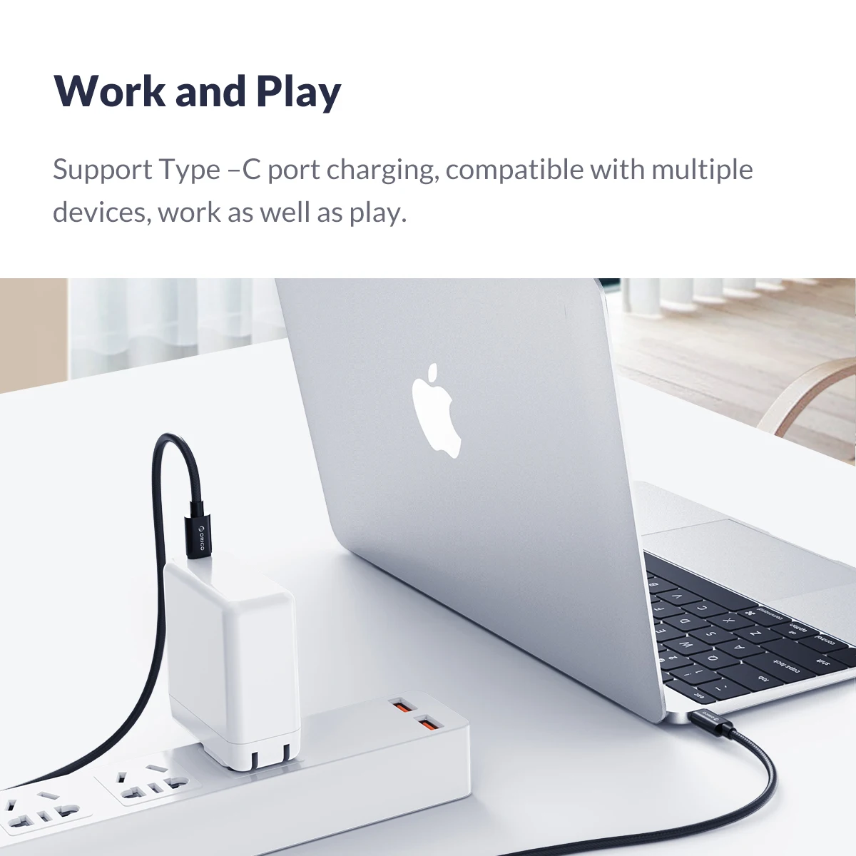 Orico кабель usb type C to type C QC3.0 5A для huawei mate 20 Redmi K20 Note7 Быстрая зарядка 3,0 кабель для быстрой зарядки для MacBook Pro