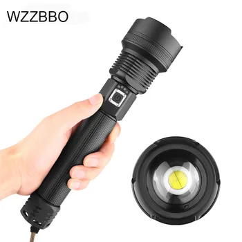 

Super Powerful LED Flashlight L2 XHP70 Tactical Torch USB Rechargeable Ultra Bright Lantern Camping Linterna Waterproof Lamp