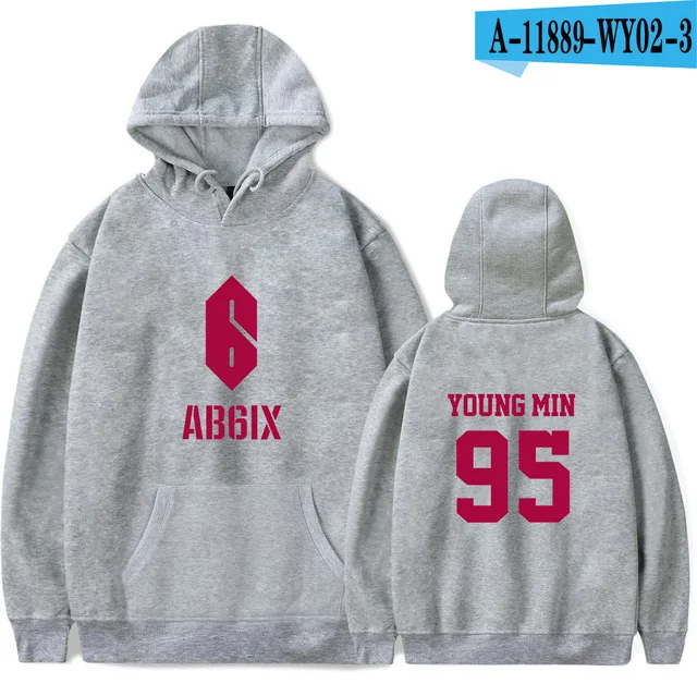 AB6IX толстовки для мужчин и женщин толстовка Kpop хип-хоп певица AB6IX мальчик/девушка любителей весна осень толстовки - Цвет: Тёмно-синий
