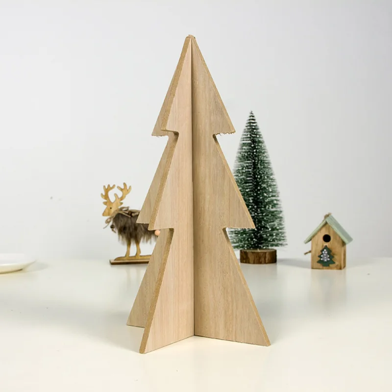 

Wooden Christmas Tree Splicing Decoration Christmas Simple Creative Household Decoration