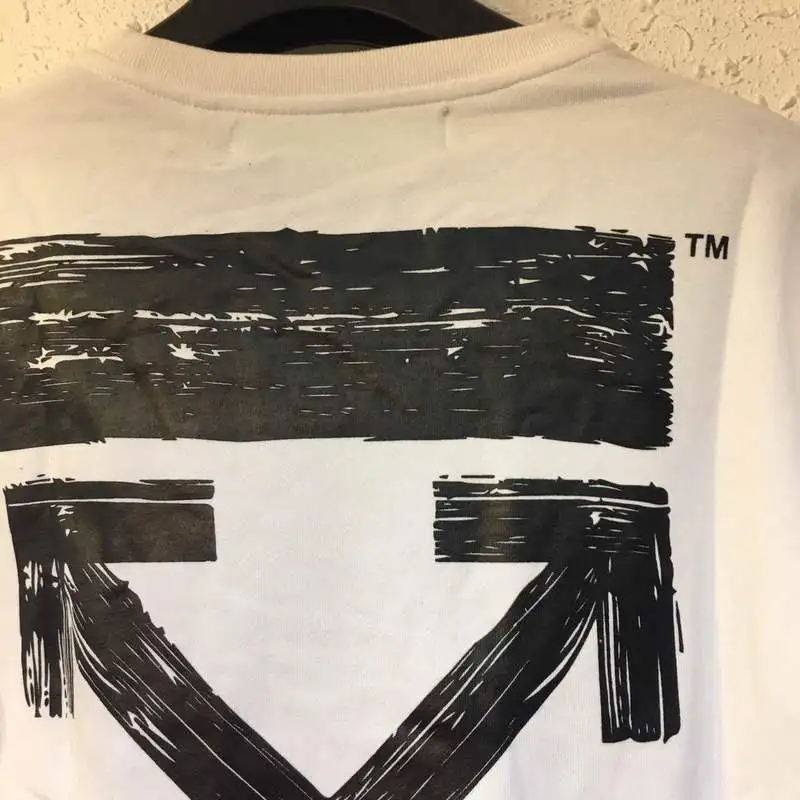 OFF-WHITE Высокая версия стрела религиозный Классический круглый вырез тонкий раздел хлопок Толстовка