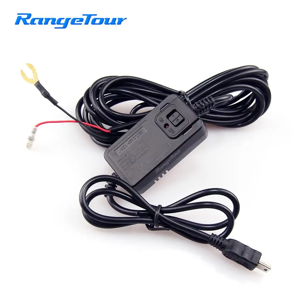 Comprar Rango Tour 12 36V a 5V 1,5 2.0A convertidor Mini USB Hardwire Kit Cable para coche DVR Dash Cam Cámara coche cargador Cable