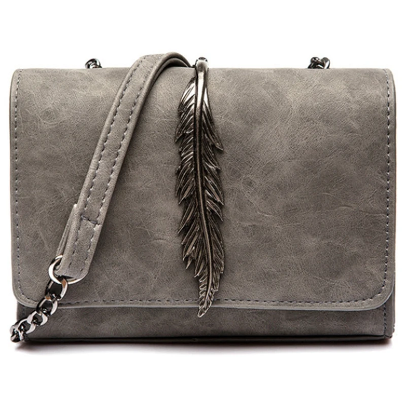 

Herald Fashion Leaves Decorated Mini Flap Bag Suede Pu Leather Small Women Shoulder Bag Chain Messenger Bag Autumn