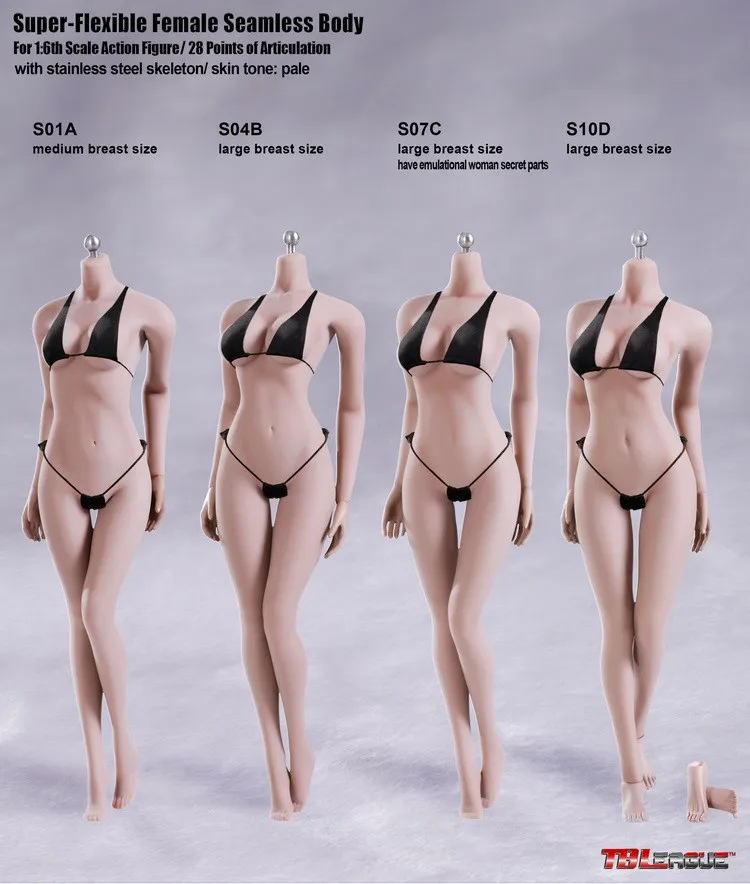 TBLeague 1//12 PHMB2018-T01A Pale Seamless Medium Breast Female Body Figure Model