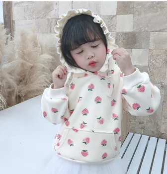 

Girl's sweater fashion trendy cute printing thin section baby girl coat spring and autumn machine new children's hooded sweater