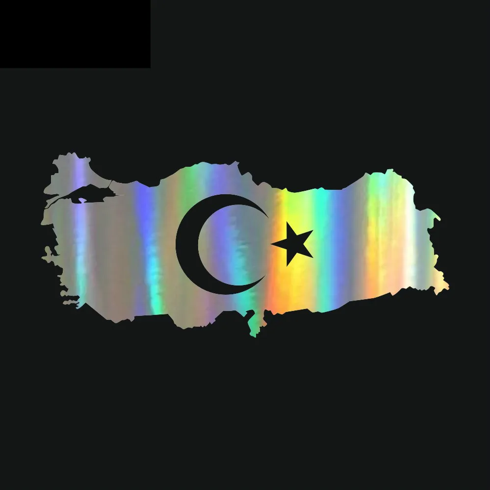 

Funny PVC 18cm X 8cm Auto Accessories Car Sticker Turkey Map Country Flag Motorcycle Decal Cover Scratches Waterproof