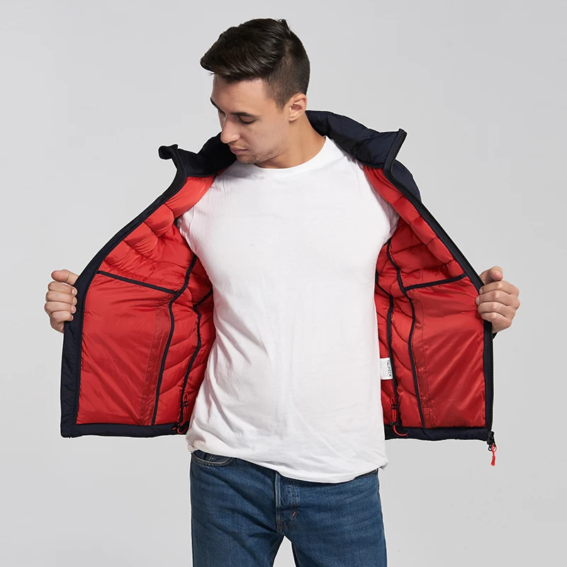 New Men Winter Jacket Casual Padded Jacket Winter Coat Solid Cotton Jacket Detachable Hood High Quality Brand Man Jackets