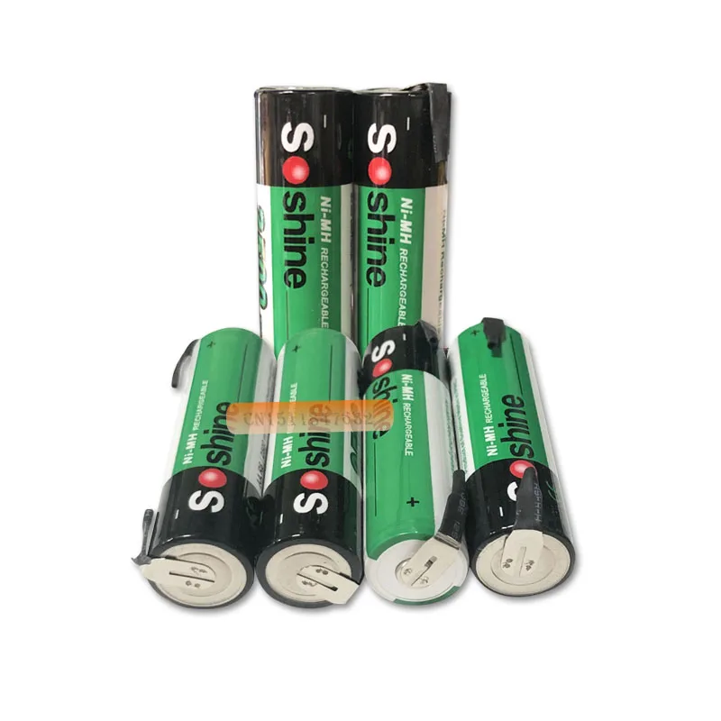 4 шт Soshine AA NiMH 2500mAh 1,2 V аккумуляторная батарея с вкладкой точечной сварки батареи