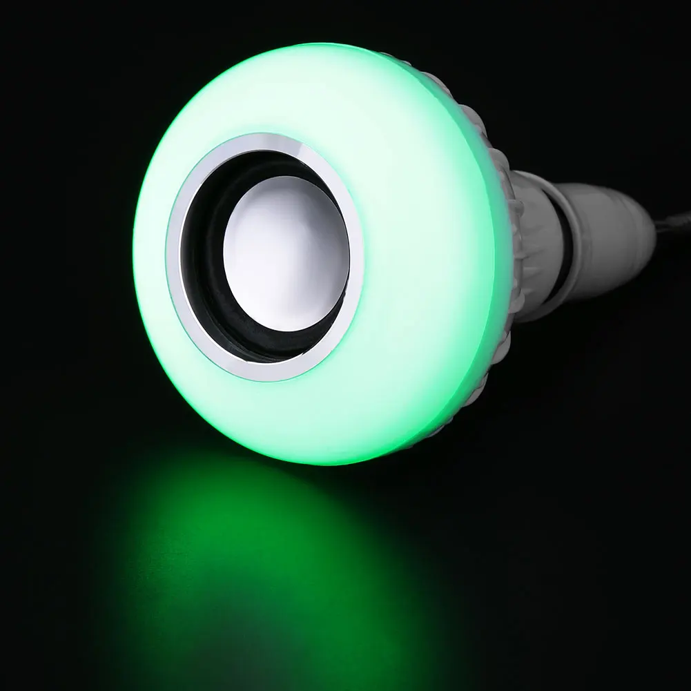 Беспроводной E27 Bluetooth 3,0 аудио динамик RGB цвет белая Лампа музыкальная лампа
