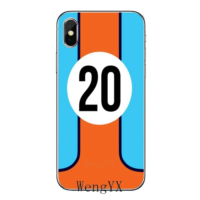 Vintage Gulf Racing car Accessories Phone Case For Huawei P30 P20 Pro P10 P9 P8 Lite Y5 Y6 Y7 Y9 P Smart Plus 2018 2019 