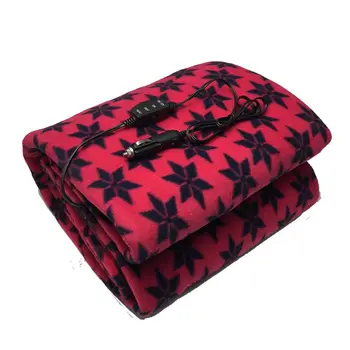 

12V Electric Car Blanket Heated Travel Winter Camping Trip(60"x 40",Red) U90A
