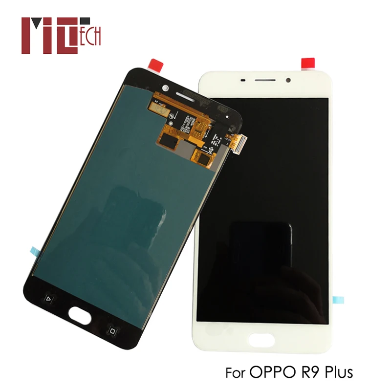 

AMOLED For OPPO R9 Plus X9009 R9P LCD Display Touch Screen Digitizer Assembly Replacement 6.0'' White No Frame