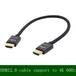 Cable 4k HDTV compatible con 1Ft 30cm HD 2K X 4K 60Hz corto con trenza y carcasa de aleación Compatible UHD TV Blu-ray Xbox PS4/3 PC