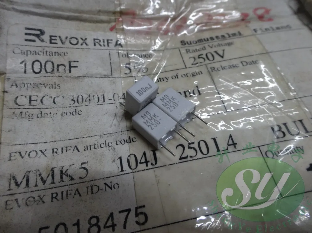 50 шт. EVOX MMK5 0,1 мкФ/250 В 100NF u1 104 пленочный конденсатор 5 мм