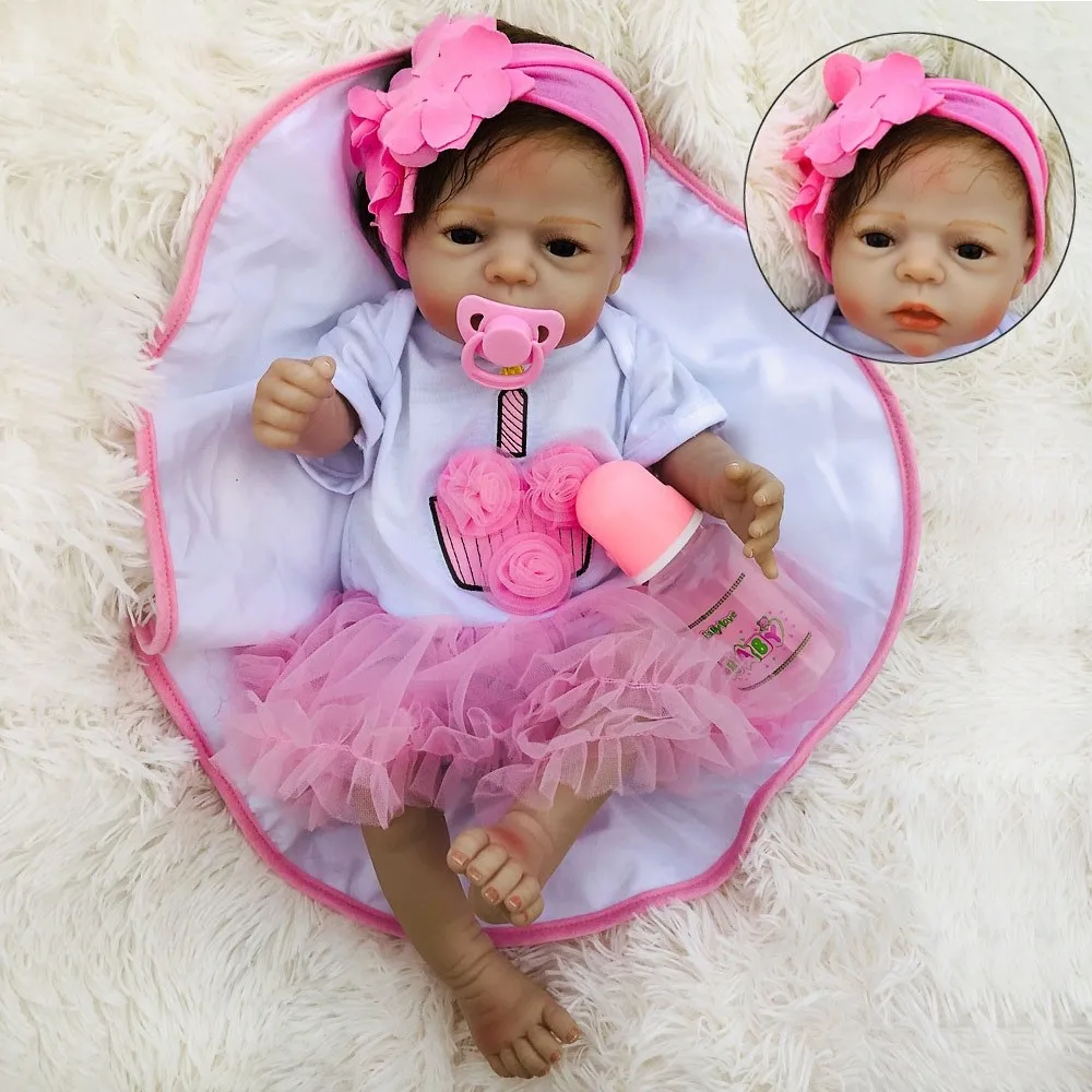 

22 inch Baby Reborn Dolls Toys For Girls Sleeping Accompany Doll Beautiful Silicone Simulation Baby Birthday Christmas Present