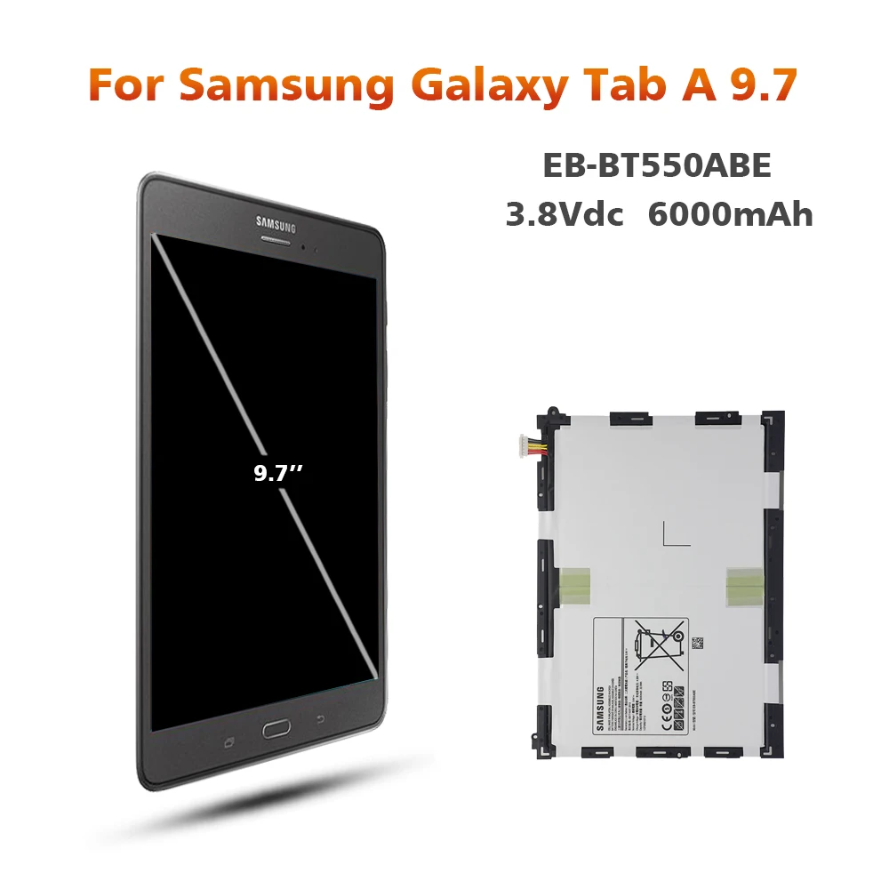 Батарея для samsung T550 EB-BT550ABE 6000 мАч для samsung Galaxy Tab A 9," T555 SM-T550 SM-P550 SM-P351 планшет Батарея